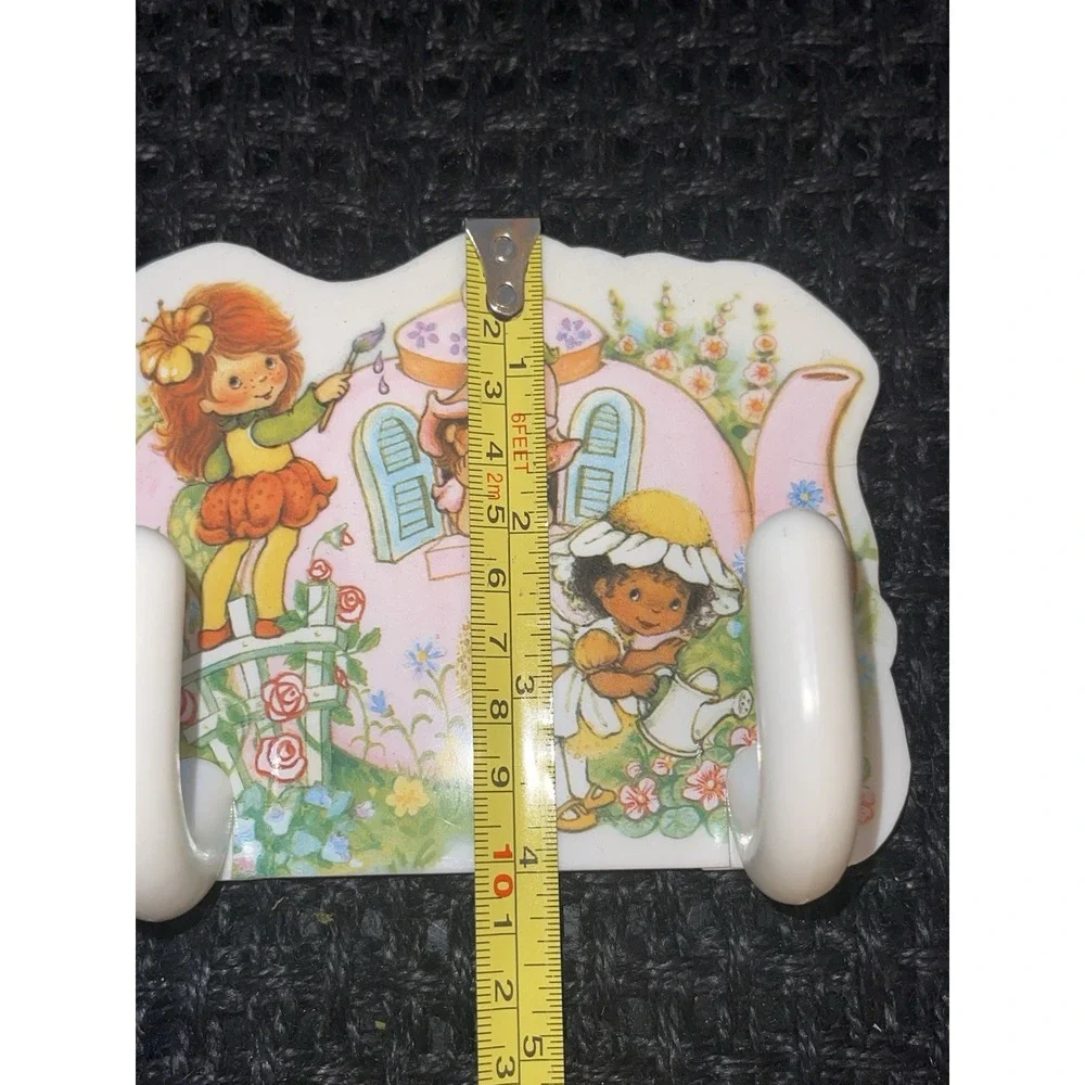 Little Blossom & Friends Avon Plastic Double Hook Wall Hanger & Switch Cover VTG